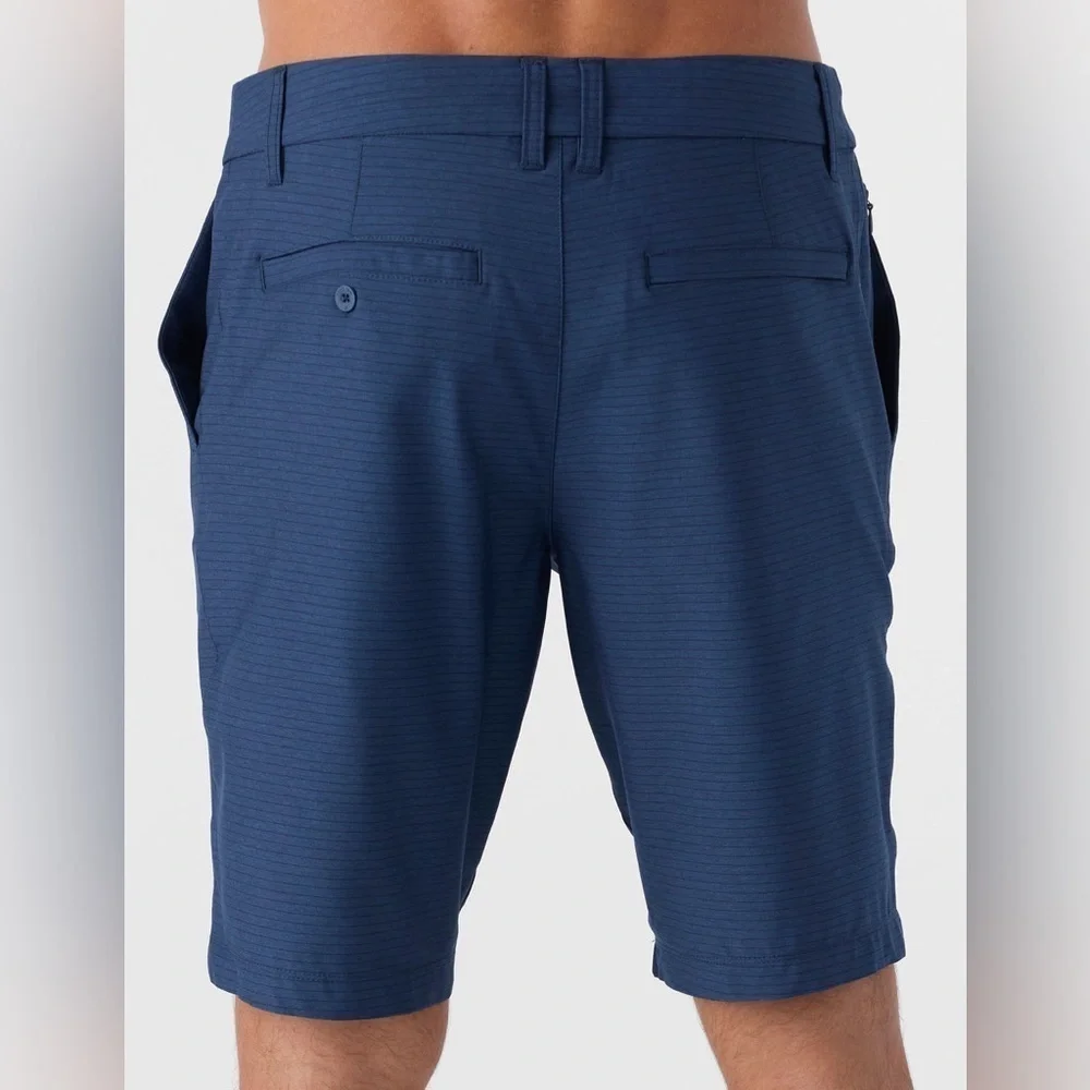 Hang Ten‎ mens flat front blue plaid hybrid shorts Sz-32. X15